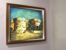T. Bobinec,  Emailbild Kalemegdan Festung von Belgrad, BEOGRAD, Emaile, Enamel