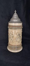 Alter Bierkrug Mit Zinndeckel