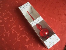 Weihnachtsbaum-Spitze aus Echt-Glas, rot, 26 cm lang