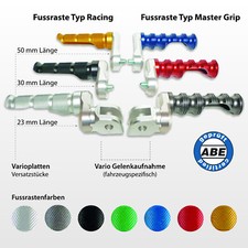 MFW verstellbare Vario Fußrasten Kawasaki Z 900 RS (ab 2020-) ZR900K