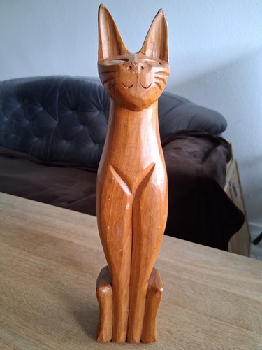 Katze aus holz mid - katze, im