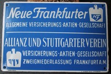 Emailleschild Neue Frankfurter