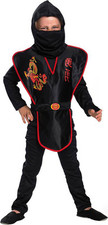 KINDER NINJA KOSTÜM Karneval Fasching Drachen Samurai Ninjakostüm 116 (4-5 J.)