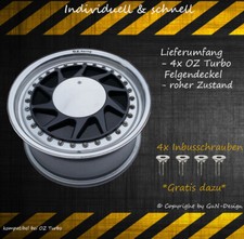 OZ Turbo 4 Felgendeckel passend für OZ Turbo Ohne Schrift 4x Nabendeckel Deckel 