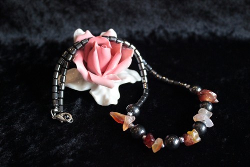 Edelsteinkette collier hematit - edelsteinkette,