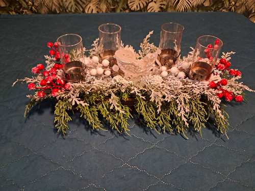 Adventskranz tischdeko mit - tischdeko,