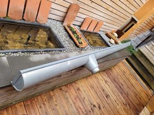 3m Titanzink Dachrinne Regenrinne 6-tlg/333mm + Rinneneisen Endböden Stutzen