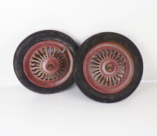 Alte Wagenräder Metall Reifen Industrie Design Rad 2 Vintage Räder Deko