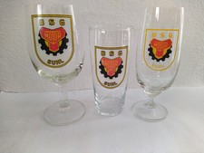 3 x Bier-Schwenker Tulpe Glas 70/80er J. *  BSG Motor Suhl  * DDR DFV Oberliga