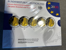2 Euro Gedenkmünzenset 2020, 50 Jahre Kniefall von Warschau, spiegelglanz