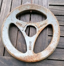 Alt Stellrad Handrad Eisen Industrie Design Gusseisen 