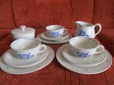 Kaffeeservice für 3Personen,VEB Steingutfabrik DRESDEN,handgemalt, Landhausstil 