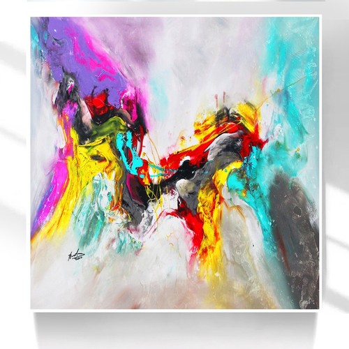 Leinwand bild abstrakt bunt - leinwand,