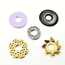 5er SET Wechselring Scheiben Sunset BLVD Rico Design Sscheibe rund eckig Blume 4