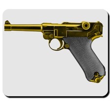 P08 Pistole Waffe gold