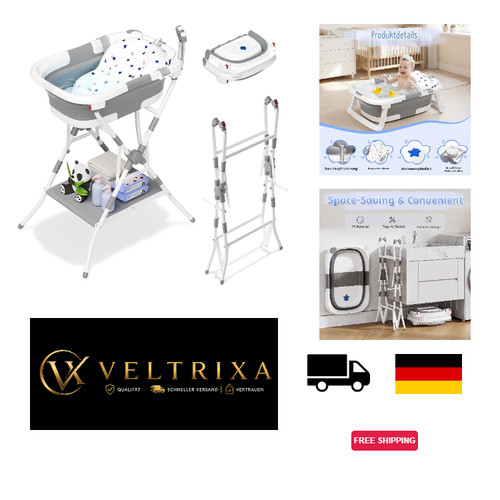 Faltbare babybadewanne mit - faltbare,