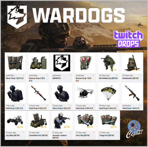 Wardogs twitch drops - twitch,
