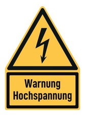 Warnung Hochspannung -
