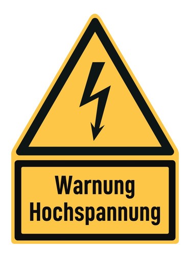 Warnung hochspannung - hochspannung,