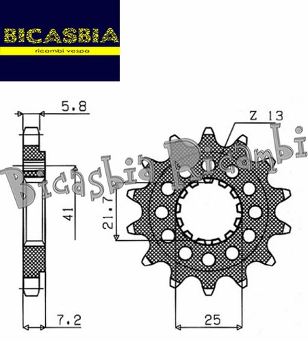 13763 ritzel p520 z16 für - ritzel,