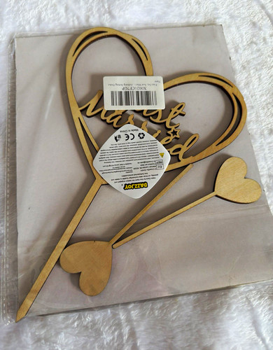 Just married cake topper - just,