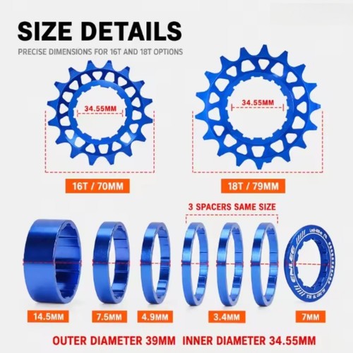 Single speed zahnradsatz 16t - single,