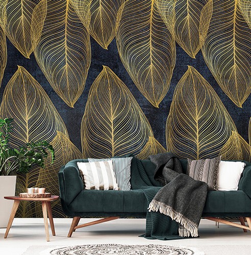 Fototapete schwarz gold glanz - schwarz,