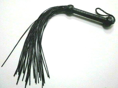 Peitsche 30zügig leder 70cm - peitsche,