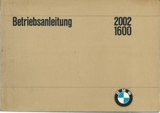 BMW  1600 2002 Bedienungsanleitung 1968 1969 Betriebsanleitung Handbuch  BA