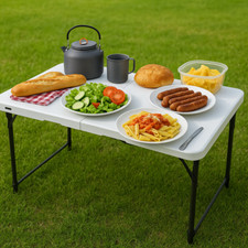 Lifetime Klapptisch Campingtisch Kunstoff höhenverstellbar 3 Stufen weiß robust