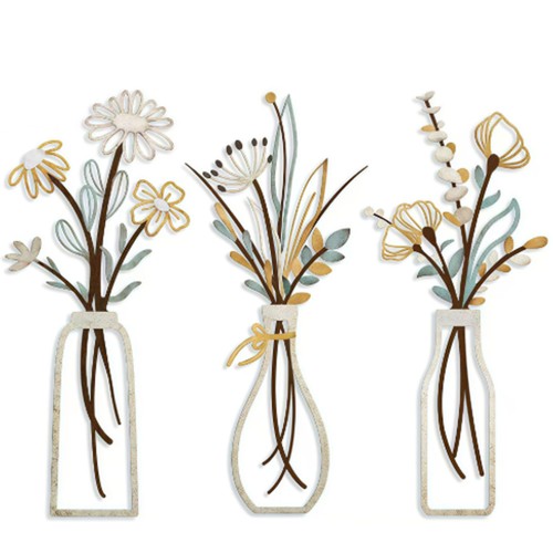 Blumen wanddekoration metall - blumen,