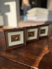 3er Set Kunstlithografie Enten