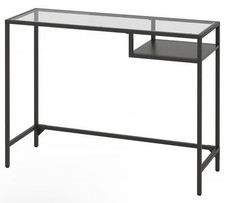 Vittsjö Ikea Laptoptisch Schwarz Glas 100x36cm Top wie Neu