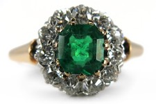 Damen Ring Smaragd  Diamanten