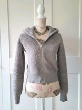 Süße kurze Teddyplüsch Jacke Damen Mädchen Gr. S H&M Divided Grau