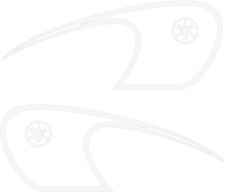 SR500 Vintage Sport Tankdekor weiß rechts/links Fuel Tank Decal