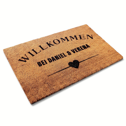Personalisiere kokos fußmatte - personalisiere,