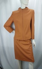 AIGNER Elegantes Damen Kostüm Anzug Blazer & Rock Schurwolle Gr. 38 Terrakotta