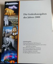 Die Gedenkausgaben des Jahres 2000, 6 Stück, ohne Papp-Schutzhülle, siehe Bilder