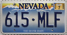 Nevada Nummernschild USA Kennzeichen Original Schild US License Plate : 615 MLF