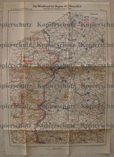 264c❚ alte Militärkarte Belgien Frankreich Ypern Langemarck Kemmel Bethune Arras