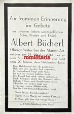 Sterbebild WWII Obergefreiter Schwarzhofen Marine-Artillerie Sturmangriff