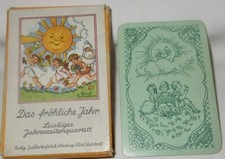 altes DDR Kartenspiel Quartett -Das fröhliche Jahr- Jahreszeiten 50er Jahre-615-