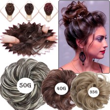 Haarverlängerung Messy Hair Bun Haarteil Dutt Haargummi Haarknoten wie Echthaar