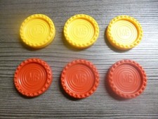 MB Vier gewinnt Ersatz-Spielsteine 6 Stück 3x gelb + 3x rot Die Klassiker