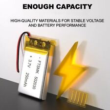 1,2,4,8,16  Lipo Akku 502030 - 250mAh 3,7V Uhr, Bluetooth Headset, .... 250 mAh