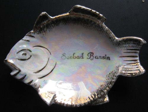 Andenkenporzellan fisch ascher - fisch,