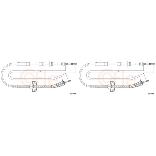 Cofle handbremsseil seilzug - 2x,