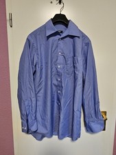 Walbusch Extraglatt Comfort Fit Langarm Hemd KW 39 Gr. M Blau-Weiß Neu!