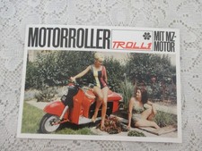 1964 Motorroller TROLL 1 mit MZ-MOTOR  / Werbe Leporello   DDR